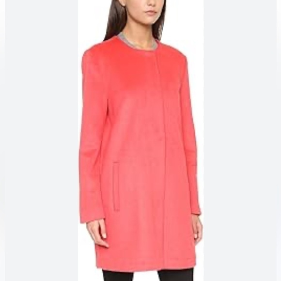 BB Dakota Jackets & Blazers - BB Dakota Catina Coral red wool blend coat, size small